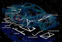 Ultra Racing Strebe hinten unten 2-Punkt - 97-05 Lexus...