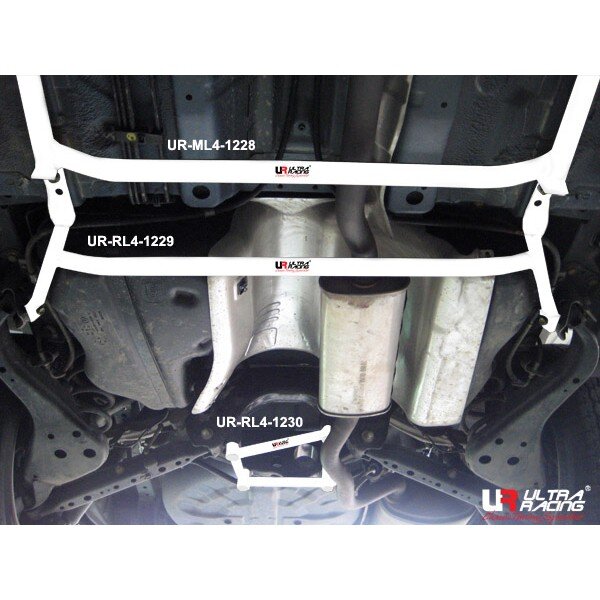 Ultra Racing Rear Lower Bar 4-Point - 07-13 Nissan X-Trial (T31) 2.0 (2WD) / 07+ Renault Koleos