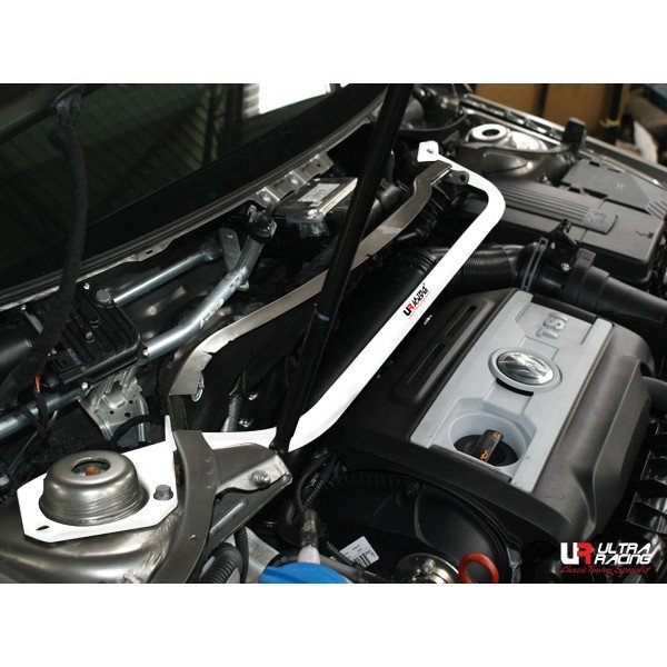 Ultra Racing Front Upper Strut Bar 2-Point - 08-15 Skoda Superb (B6 Typ 3V) 2.0T (2WD) Sedan / 05-15 VW Passat (B6/B7) 2.0 (2WD)