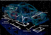 Ultra Racing Domstrebe vorn oben 2-Punkt - 01-06 Mini Cooper (R50/R53) 1.6 (2WD)