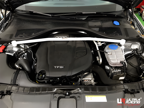 Ultra Racing Domstrebe vorn oben 2-Punkt - 11-18 Audi A6 C7 (Typ 4G8) 1.8T/2.5T/3.0(D/T) (2WD/4WD) / 10+ Audi A7 (Typ 4G8) 3.0T (2WD) / 12-18 Audi S6 C7 (Typ 4G) 3.0T FSI (4WD) / 12-17 Audi S7 (Typ 4G8) 3.0T FSI (4WD)