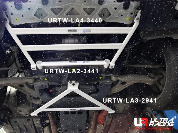 Ultra Racing Strebe vorn unten 4-Punkt - 12+ Lexus GS200T/GS250/GS300/GS350(H)/GS450H (L-10) 2.0T/2.5/3.0/3.5 (2WD)