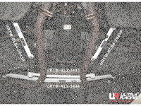 Ultra Racing Rear Lower Bar 2-Point - 12+ Lexus...
