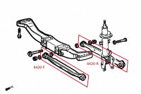 Hardrace Querlenker seitlich hinten (Vorderseite) (Uniball) - 00-10 Alfa Romeo 147 / 97-07 Alfa Romeo 156 / 03-10 Alfa Romeo GT