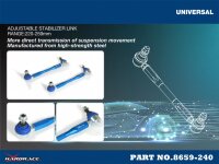 Hardrace verstärkte Koppelstangen M10 (220-259 mm verstellbar) - universal