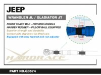 Hardrace Front Track Bar Adjustable (0"-4") -...