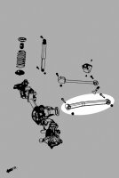Hardrace Querlenker vorn unten (0"-4") (Hartgummi) - 19+ Jeep Gladiator JT / 18+ Jeep Wrangler (Unlimited) JL(U)