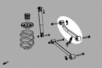 Hardrace Rear Upper Control Arm (0"-4.5") (Harden Rubber) - 06+ Jeep Wrangler (Unlimited) JK(U)/JL(U)