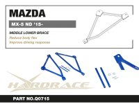 Hardrace mittlere Unterbodenstrebe 2x 3-Punkt - 15+ Mazda MX-5 ND