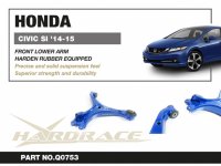 Hardrace Front Lower Control Arm (Harden Rubber) - 14-15 Honda Civic Si