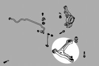 Hardrace Querlenker vorn unten (Hartgummi) - Honda Odyssey RB1/RB2/RB3/RB4