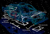 Ultra Racing Domstrebe hinten oben 2-Punkt - 05+ Alfa Romeo 159 / 05+ Alfa Romeo Brera