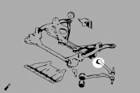 Hardrace Buchsen Querlenker Set vorn unten (Hartgummi) Rückseite - BMW 1er Serie F2x / 14+ BMW 2er Serie F22 / BMW 3er Serie F3x / BMW 4er Serie F3x / 11-17 BMW X3 F25 / 14-18 BMW X4 F26