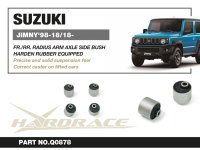 Hardrace Front Radius Arm Bushings (incl. Caster Adjuster) Axle Side (Harden Rubber) - 98+ Suzuki Jimny