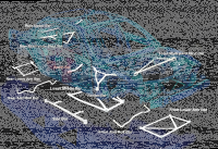 Ultra Racing Strebe vorn unten 2-Punkt - 02-09 Mercedes W211 E280 2.0K/2.8(D)/5.4 V8 (E55 AMG) (2WD) / 04-10 Mercedes W219 CLS 55 5.4 V8 (2WD)