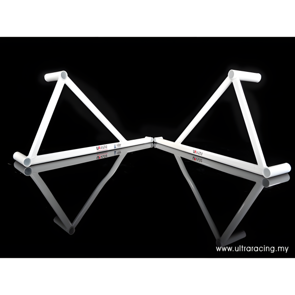 Ultra Racing Rear Lower Bar 2x 3-Point - 98-06 BMW E46 (318i/320i/323i/328i/330i) 1.8/2.0/2.3/2.5/2.8/3.0 (2WD)