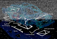 Ultra Racing Rear Lower Bar 2x 3-Point - 98-06 BMW E46 (318i/320i/323i/328i/330i) 1.8/2.0/2.3/2.5/2.8/3.0 (2WD)