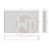 WAGNERTUNING Competition Intercooler Core 640x410x65