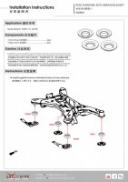 Hardrace Rear Subframe Anti-Vibration Inserts - 20+ Lexus LM / 15+ Toyota Alphard / Vellfire