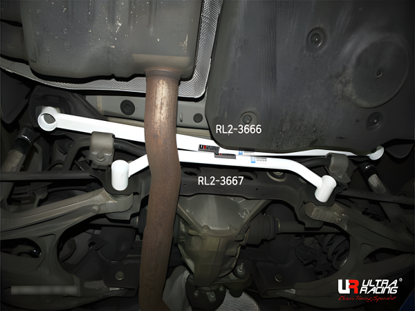 Ultra Racing Rear Lower Bar 2-Point - 15+ Mercedes C292 GLE350 3.0D (4WD) / 11-19 Mercedes W166 ML350 3.0D (4WD)