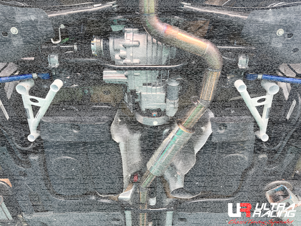 Ultra Racing Rear Lower Bar 2x 3-Point - 16+ VW Tiguan (AD/BW) 1.4/2.0 5-Seater (4WD)