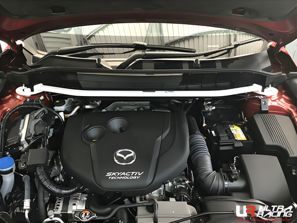 Ultra Racing Domstrebe vorn oben 2-Punkt - 17+ Mazda CX-5 (KF) 2.0/2.2D/2.5T (2WD/4WD) / 17+ Mazda CX-8 (KG) 2.2D/2.5 (2WD/4WD)
