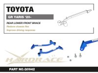 Hardrace Rear Lower Brace 2x 4-Point - 20+ Toyota Yaris GR GXPA16/MXPA12