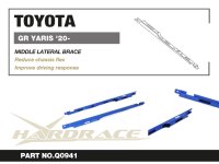 Hardrace Strebe Mitte unten 2x 2-Punkt - 20+ Toyota Yaris / Vitz GR GXPA16/MXPA12
