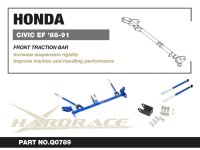 Hardrace Traction Bar - 88-91 Honda Civic/CRX (w/o SiR EF8/EF9)