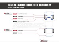 Hardrace Rear End Brace - 20+ Honda Jazz/Fit