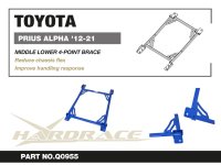 Hardrace Middle Lower Bar 4-Point - 12-21 Toyota Prius Alpha ZVW40