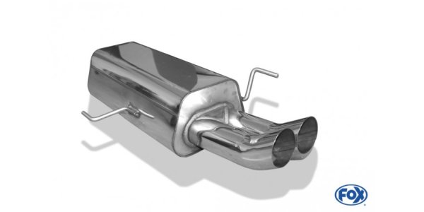 FOX Endschalldämpfer Ø63,5mm - 2x76 Typ 18 - Audi 80 Typ B4 Limousine/Avant