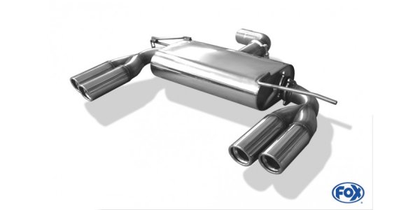 FOX Endschalldämpfer Ø70mm Ausgang rechts/links - 2x76 Typ 17 rechts/links - Audi A3 Typ 8P (3-Türer)