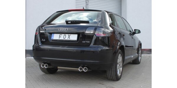 FOX Final Silencer exit 2x76 Typ 13 - Audi A3 Typ 8P Sportback
