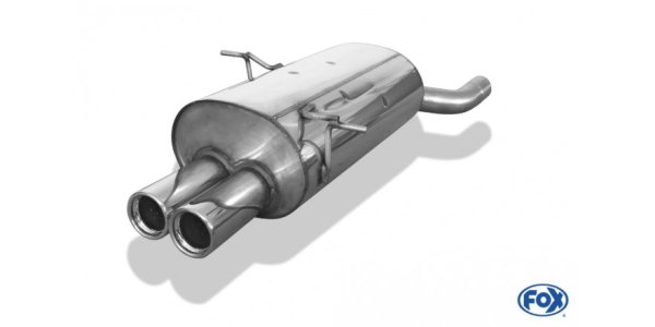 FOX Endschalldämpfer einflutig auf original MSD - 2x76 Typ 13- BMW E46 320/323/328