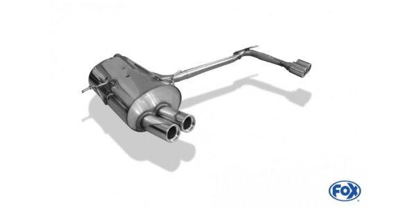 FOX Final Silencer exit single flow to MSD 2x76 Typ 13 - BMW E46 320/323/328