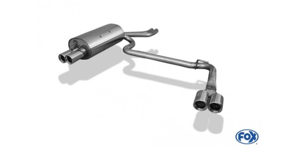 FOX Final Silencer exit double flow 2x76 Typ 13 - BMW E46 330d/330xd