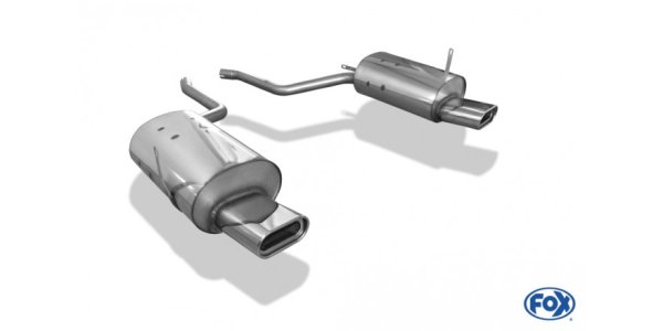 FOX Endschalldämpfer rechts/links - 160x80 Typ 53 rechts/links - BMW E38 730i/735i/740i ohne Stoßstangenausschnitt