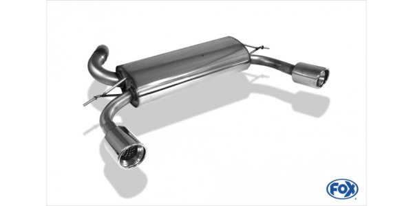 FOX final silencer across exit right/left - 1x100 Typ 17 right/left - Ford Focus II ST