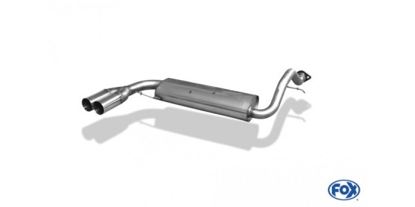 FOX final silencer across - 2x76 Typ 10 - Honda Civic III/CRX II