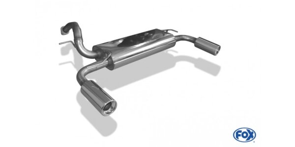 FOX Endschalldämpfer quer 1x90 Typ 13 - Mazda 5 CR1