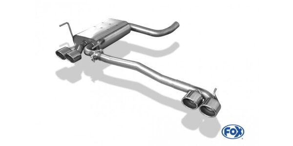 FOX Endschalldämpfer 2x88x74 Typ 32 - Mercedes CLK Typ 208