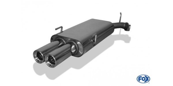 FOX final silencer Ø55mm - 2x80 Typ 13 - 99+ Opel Vectra B