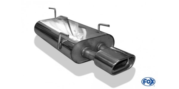 FOX Endschalldämpfer Ø55mm - 135x80 Typ 53 - 99+ Opel Vectra B