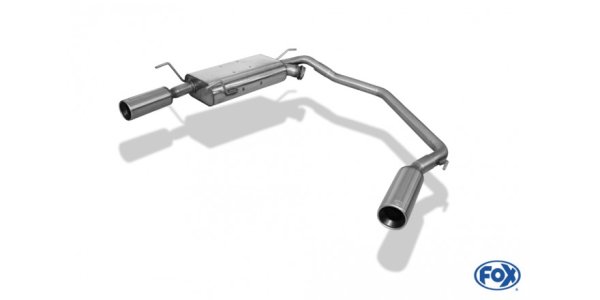 FOX Endschalldämpfer Ausgang rechts/links - 1x90 Typ 13 rechts/links - Opel Vectra B