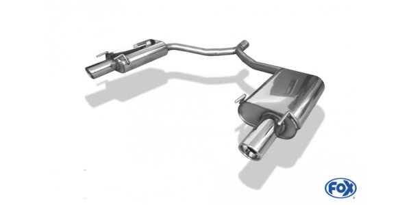 FOX final silencer right/left single flow - 1x90 Typ 17 right/left - Opel Vectra C GTS