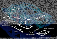 Ultra Racing Strebe vorn unten 4-Punkt - 04-15 Toyota Hilux-Vigo (AN10) 2.5D (4WD)