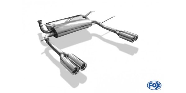 FOX Endschalldämpfer Ausgang rechts/links - 2x76 Typ 13 rechts/links - Renault Laguna II K74 Grandtour