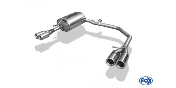 FOX Endschalldämpfer Ausgang rechts/links - 2x76 Typ 13 rechts/links - Skoda Octavia 1U 4x4