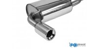 FOX Final Silencer across exit 1x90 Typ 13 - Subaru Justy II (Models with uncolored bumper)